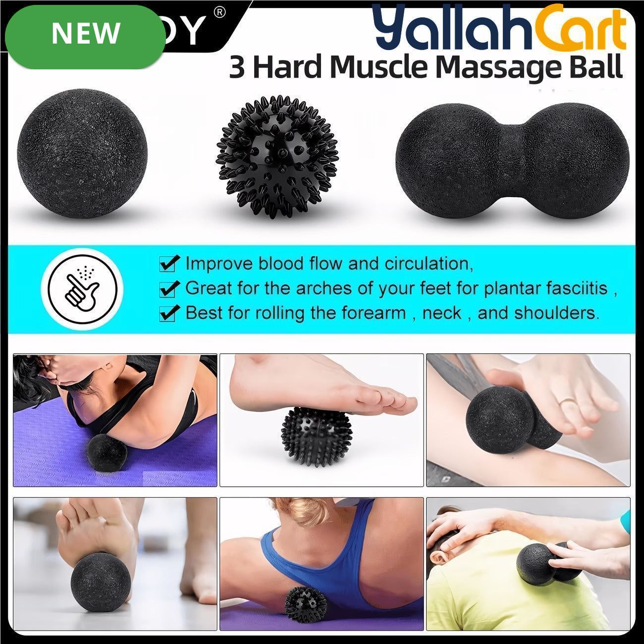 Classic Spike Foam Roller Set for Muscle Recovery
