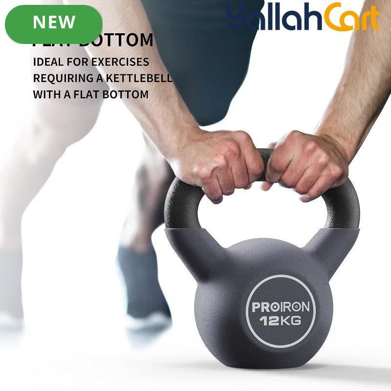 Neoprene-Coated Cast Iron Kettlebell – 5.44kg