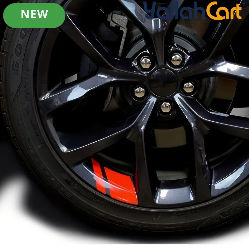 4-Piece Reflective Wheel Rim Stickers