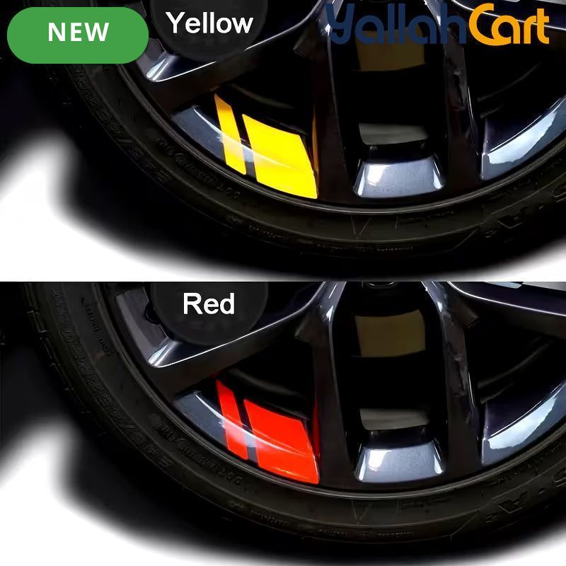 4-Piece Reflective Wheel Rim Stickers