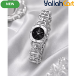 CORAL Silver Luxury Stainless Steel Bracelet Watch for Women – Elegant Fashion Timepiece