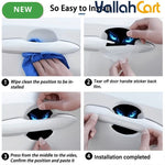 8-Piece Blue Eye Car Door Handle Protector Stickers