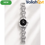 CORAL Silver Luxury Stainless Steel Bracelet Watch for Women – Elegant Fashion Timepiece