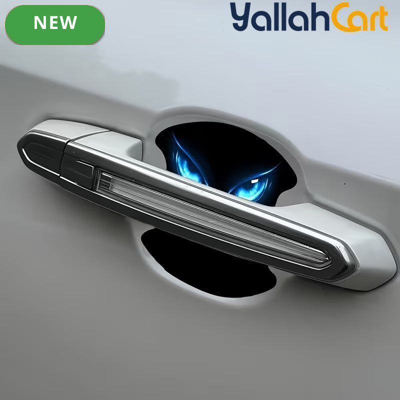 8-Piece Blue Eye Car Door Handle Protector Stickers