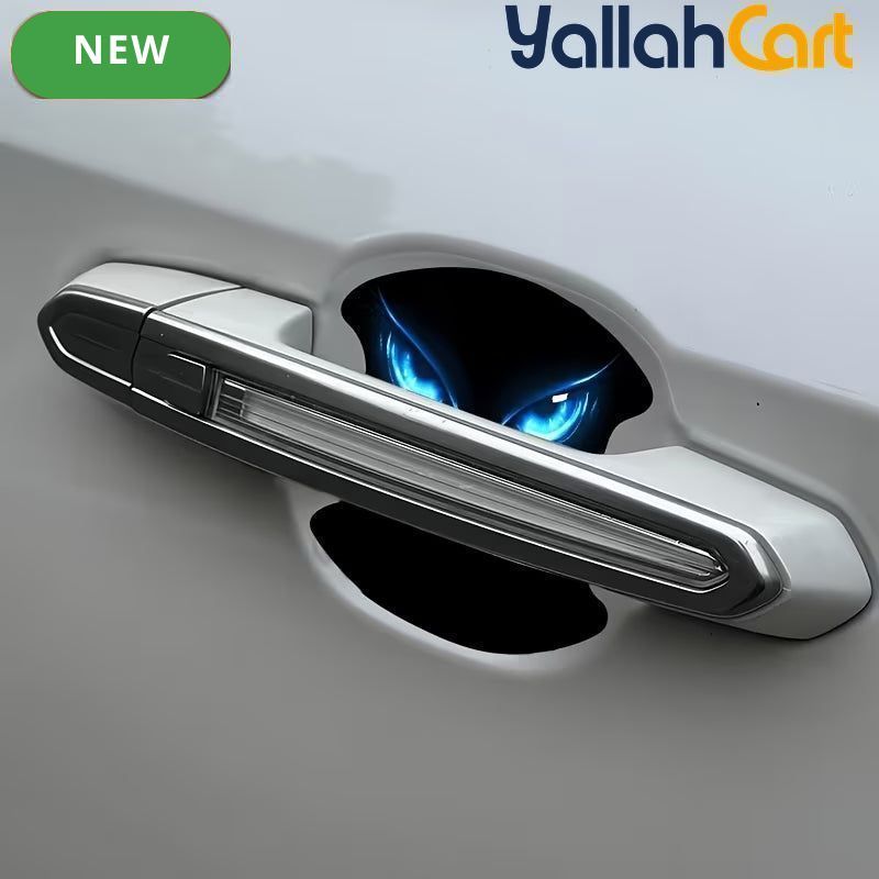 8-Piece Blue Eye Car Door Handle Protector Stickers