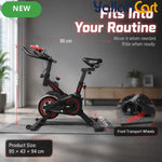 Indoor Exercise Bike with Adjustable Resistance & Digital Monitor
