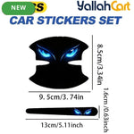 8-Piece Blue Eye Car Door Handle Protector Stickers