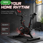 Indoor Exercise Bike with Adjustable Resistance & Digital Monitor