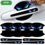 8-Piece Blue Eye Car Door Handle Protector Stickers