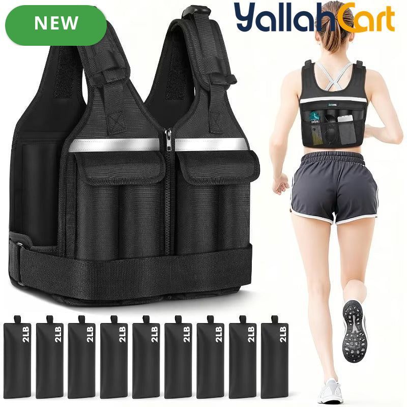 Adjustable Weighted Training Vest – 0.45–8.62kg