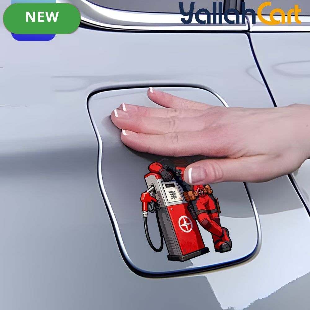 Q-Version Deadpool Fuel Tank Lid Sticker