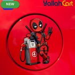 Q-Version Deadpool Fuel Tank Lid Sticker