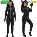 Women's Sauna Suit Set with Top, Pants, Gloves & Shoe Covers