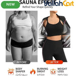Women's Sauna Suit Set with Top, Pants, Gloves & Shoe Covers