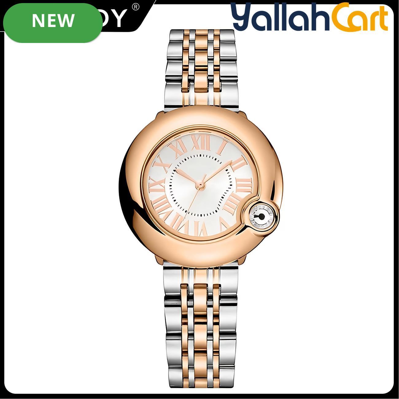 Women’s Classic Quartz Watch – Elegant Stainless Steel Bracelet Wristwatch