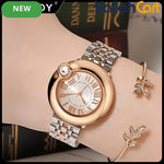 Women’s Classic Quartz Watch – Elegant Stainless Steel Bracelet Wristwatch