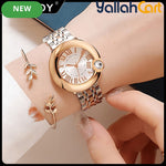 Women’s Classic Quartz Watch – Elegant Stainless Steel Bracelet Wristwatch