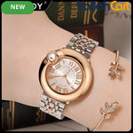 Women’s Classic Quartz Watch – Elegant Stainless Steel Bracelet Wristwatch