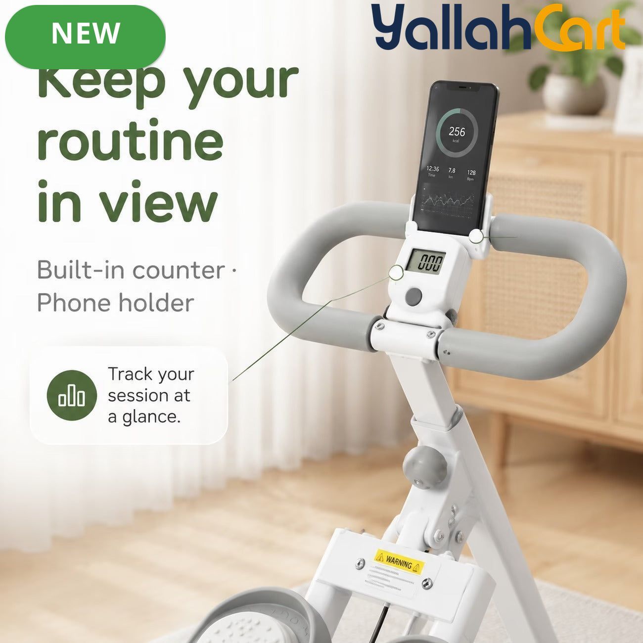 Foldable Mini Stepper with Counter & Phone Holder – 150kg Capacity