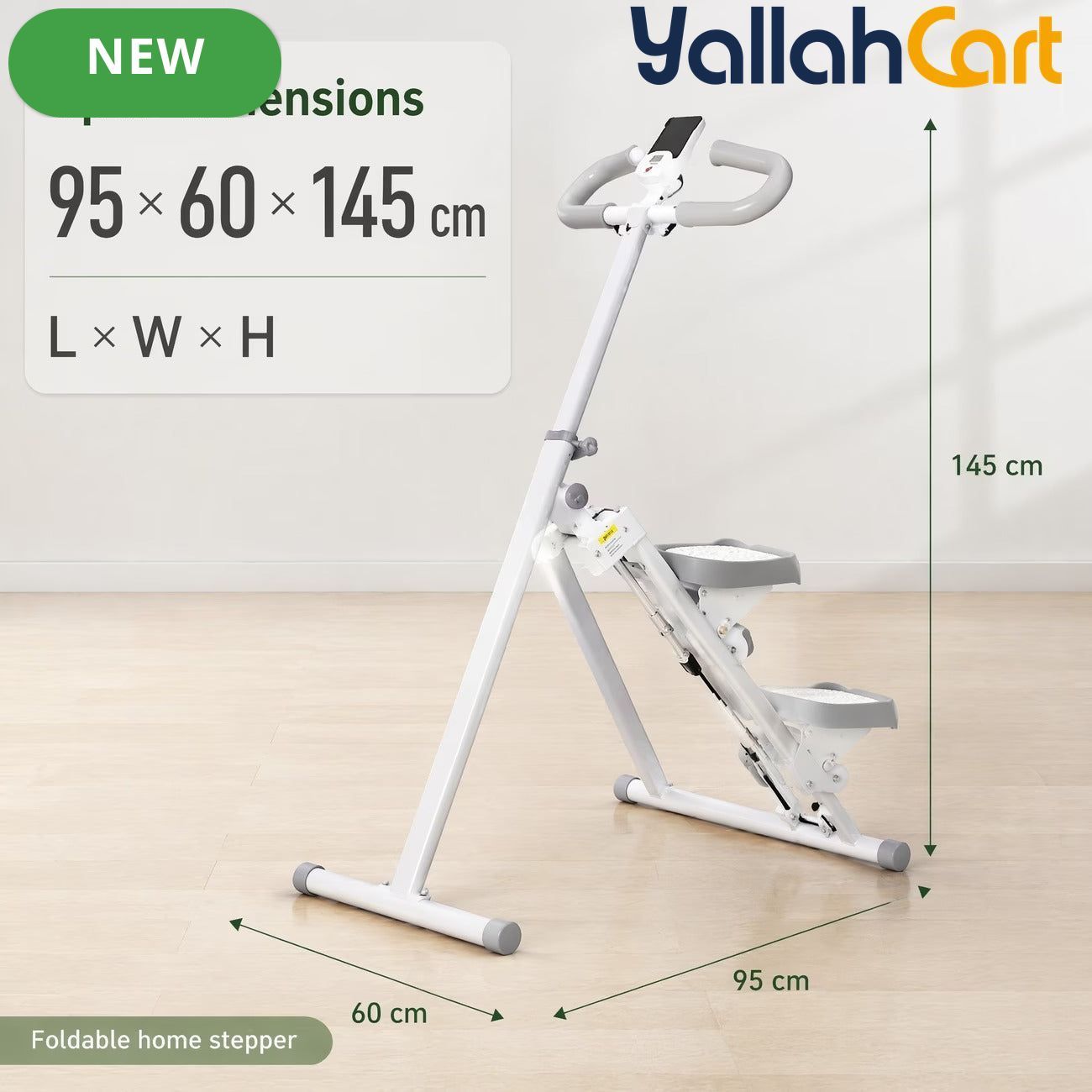 Foldable Mini Stepper with Counter & Phone Holder – 150kg Capacity
