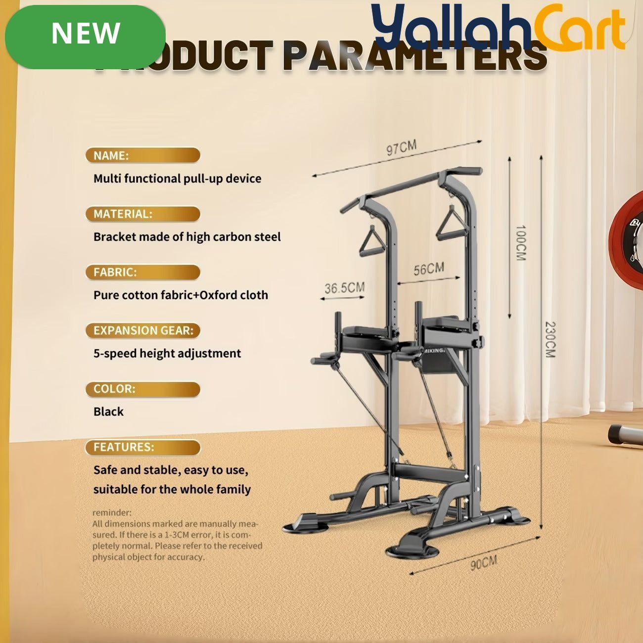 Multifunctional Power Tower with Adjustable Pull-Up Bar