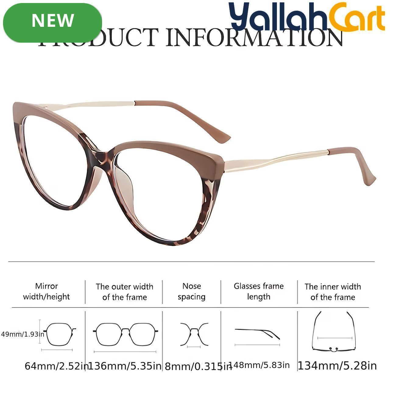 GEOMOY Women’s Cat-Eye Blue Light Blocking Glasses – Fashionable Apricot & Leopard Frame