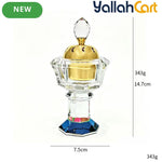 Luxury Crystal Incense Holder – Golden Inner Chamber Glass Bakhoor Burner & Aroma Decor