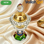 Luxury Crystal Incense Holder – Golden Inner Chamber Glass Bakhoor Burner & Aroma Decor