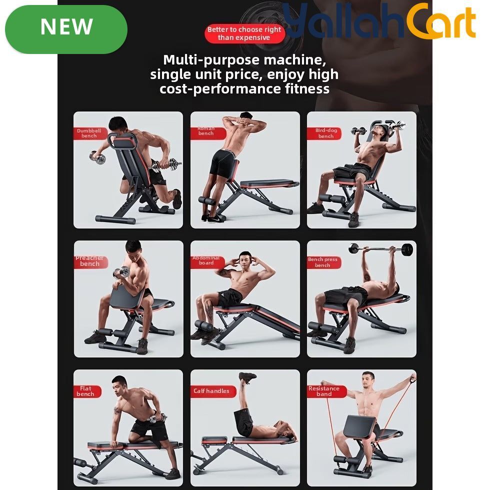 Multi-Functional Home Gym Bench for Dumbbell & Core Workouts