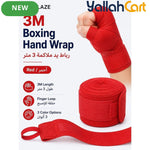 3m Elastic Boxing Hand Wraps with Finger Loop & Hook-and-Loop Closure