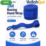 3m Elastic Boxing Hand Wraps with Finger Loop & Hook-and-Loop Closure