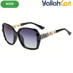 GEOMOY Women’s Black Oversized Polarized Sunglasses – Classic Square Frame for Driving & Outdoor Use