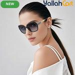 GEOMOY Women’s Black Oversized Polarized Sunglasses – Classic Square Frame for Driving & Outdoor Use