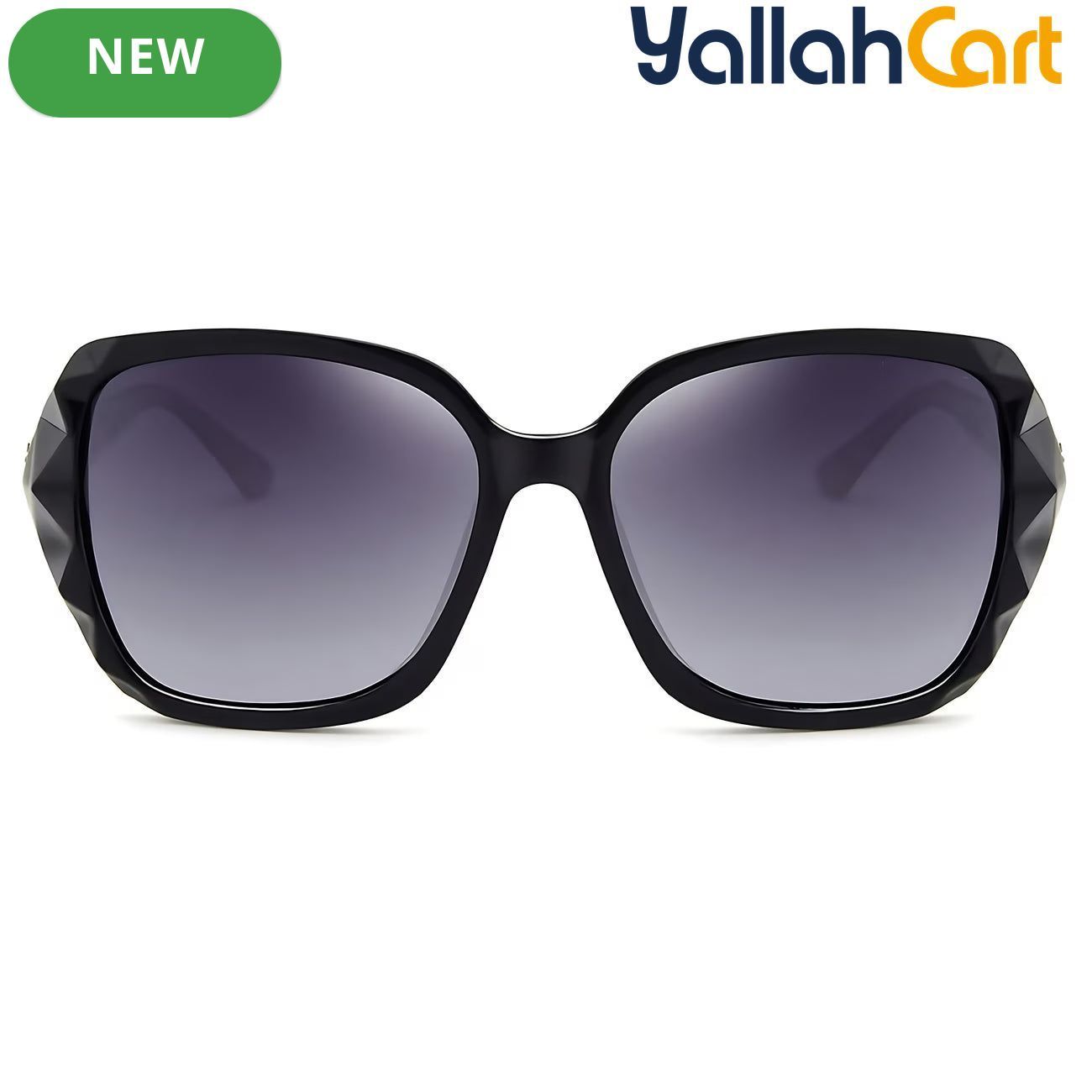 GEOMOY Women’s Black Oversized Polarized Sunglasses – Classic Square Frame for Driving & Outdoor Use