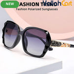 GEOMOY Women’s Black Oversized Polarized Sunglasses – Classic Square Frame for Driving & Outdoor Use