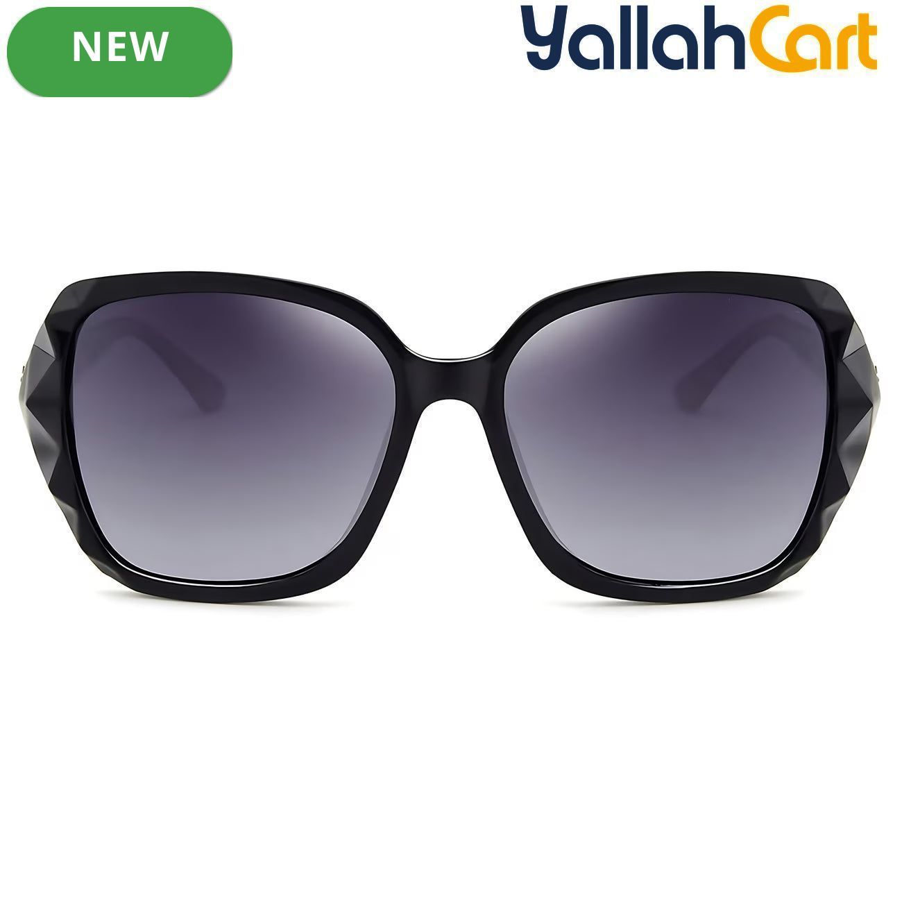 GEOMOY Women’s Black Oversized Polarized Sunglasses – Classic Square Frame for Driving & Outdoor Use