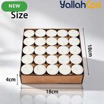 98-Piece Unscented White Tea Light Candles – Smokeless Palm Wax with 2–4 Hour Burn Time