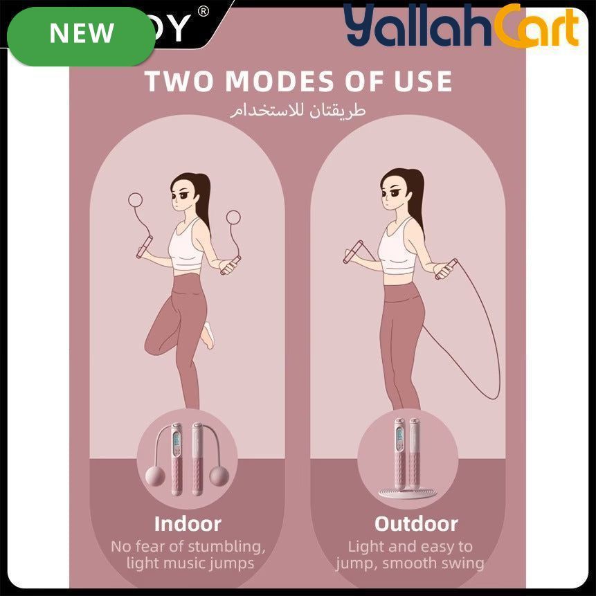 Smart Counting Jump Rope with Weighted Steel Wire
