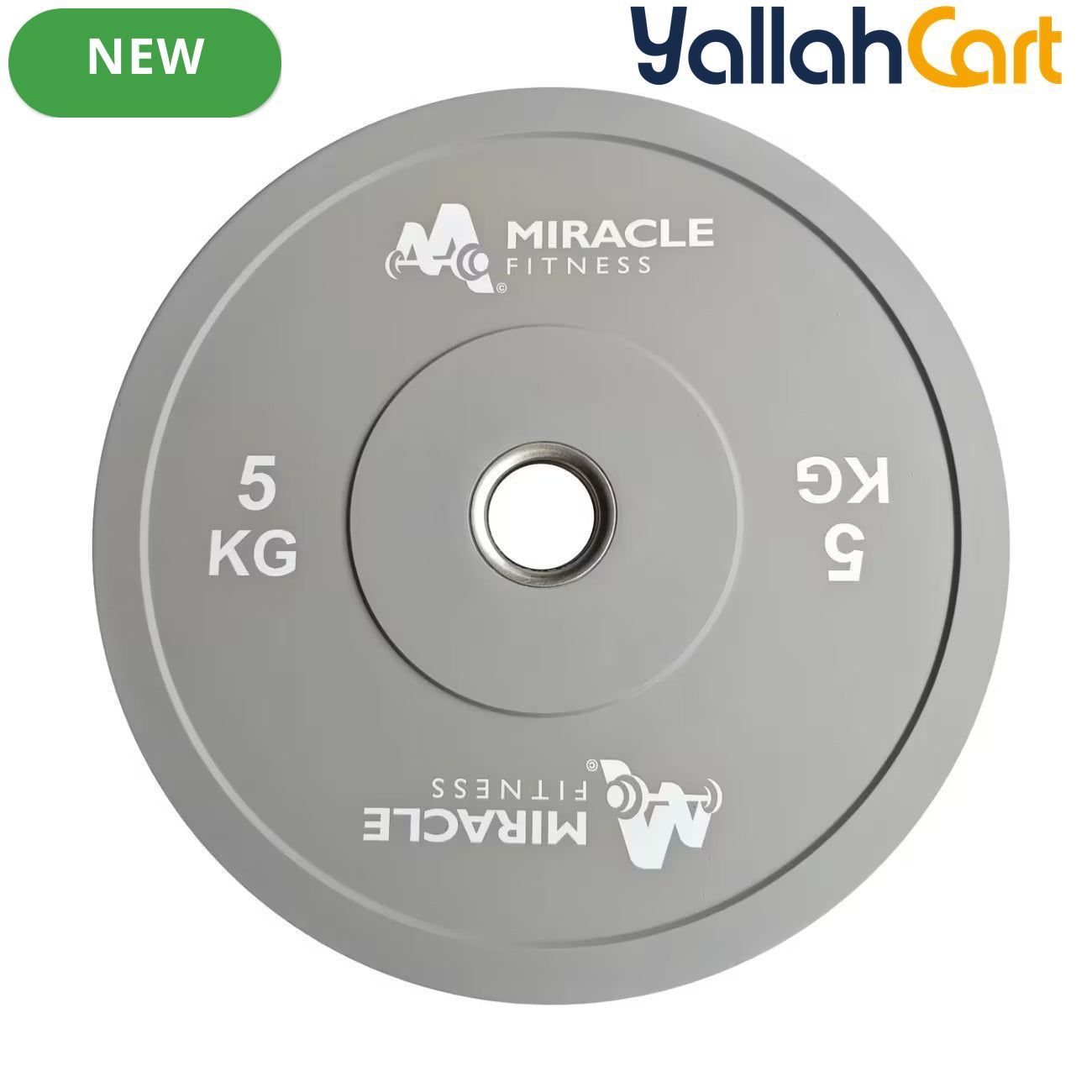 Miracle Fitness Olympic Rubber Bumper Plates – 5kg, 2-Pack