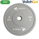 Miracle Fitness Olympic Rubber Bumper Plates – 5kg, 2-Pack