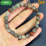 Natural African Bloodstone Beaded Bracelet – 17–18cm Stretch Gemstone Bracelet