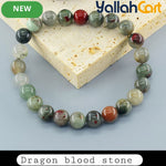 Natural African Bloodstone Beaded Bracelet – 17–18cm Stretch Gemstone Bracelet