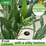 155cm Artificial Olive Tree with White Planter – Realistic Faux Olive Tree with 2 Trunks