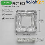 Square Cigarette Ashtray with Slots – Modern Decorative Desktop Ash Holder for Home & Office