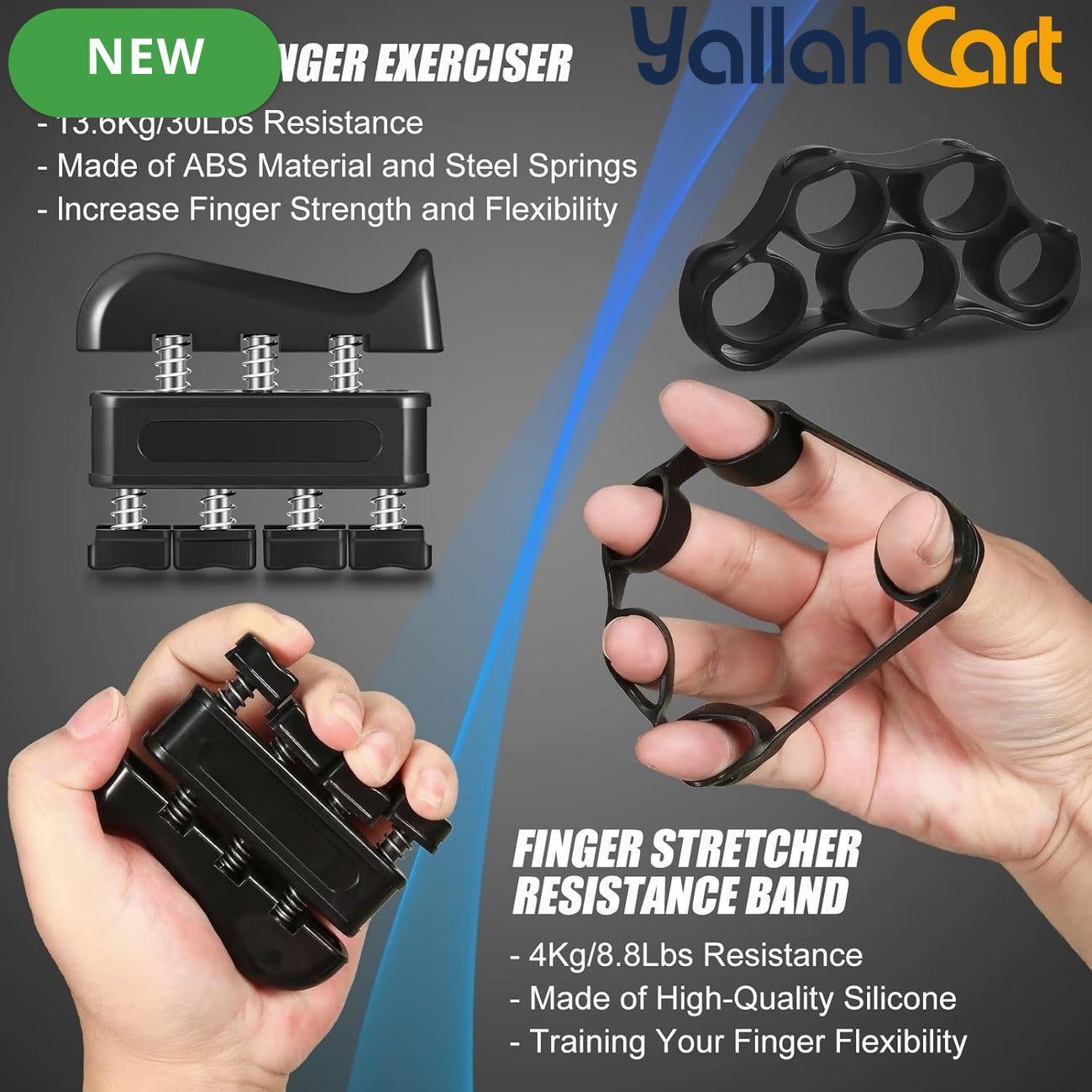 6-Piece Hand Grip Trainer Set - Black