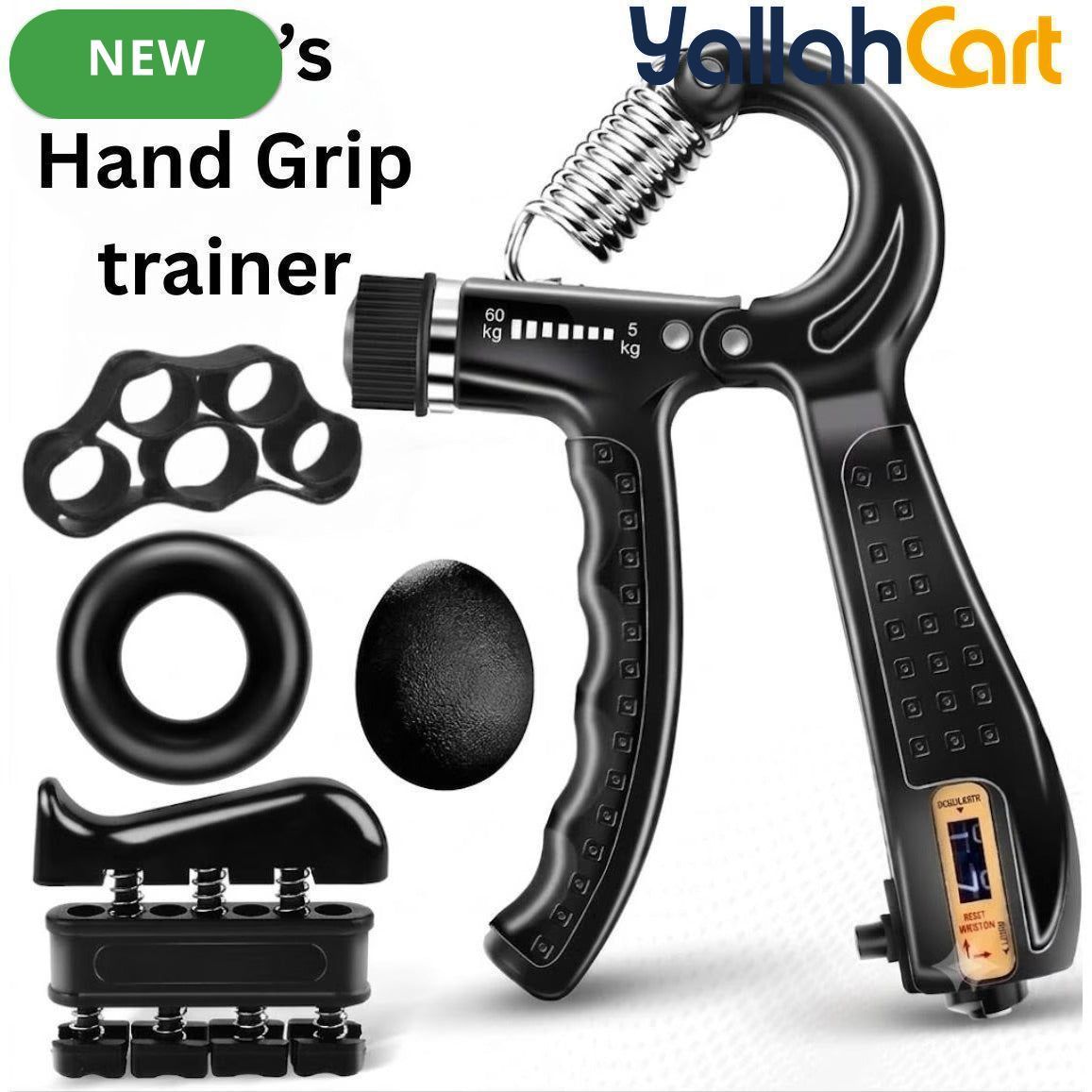 6-Piece Hand Grip Trainer Set - Black