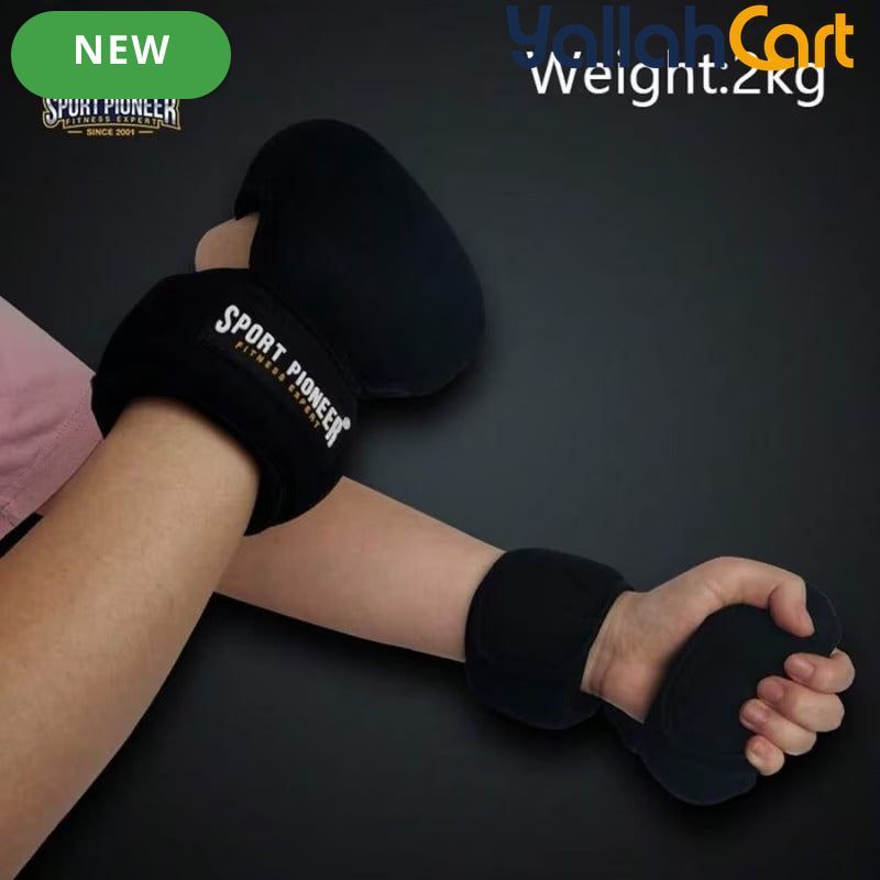 2kg Weighted Training Gloves Pair - Black