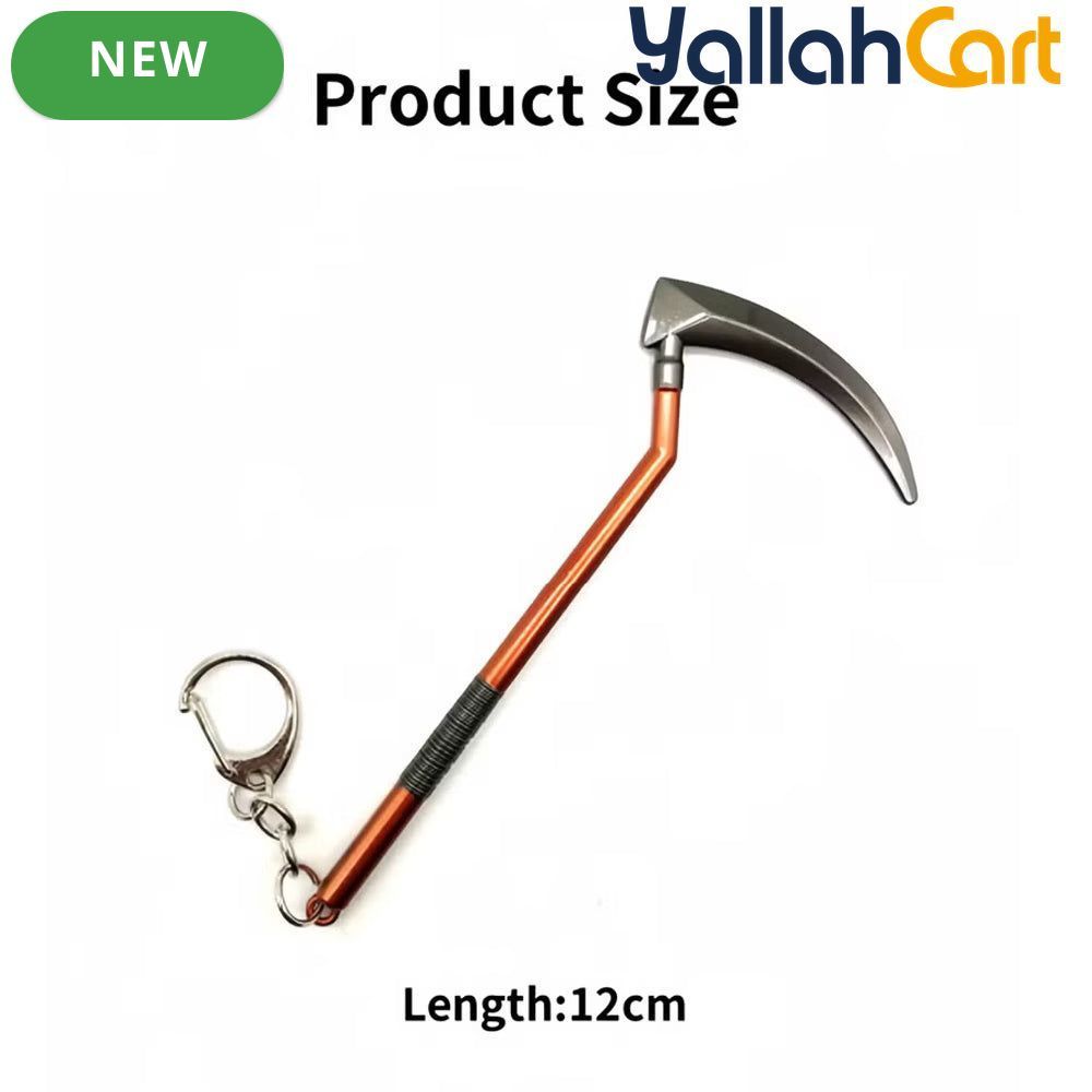 Pickaxe Design Steel Keychain – Mini Metal Key Holder & Outdoor-Inspired Accessory