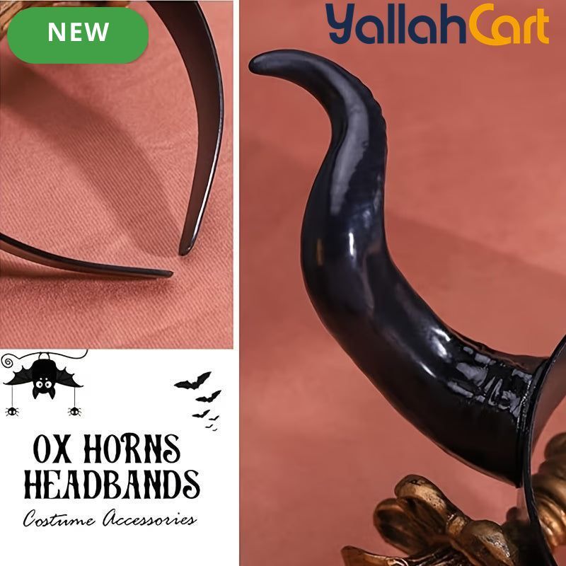 2 Pieces Maleficent Horns Headband – Gothic Devil Horn Costume Accessory for Halloween & Cosplay