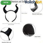 2 Pieces Maleficent Horns Headband – Gothic Devil Horn Costume Accessory for Halloween & Cosplay